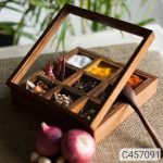 Wooden Spice Box | Rectangular