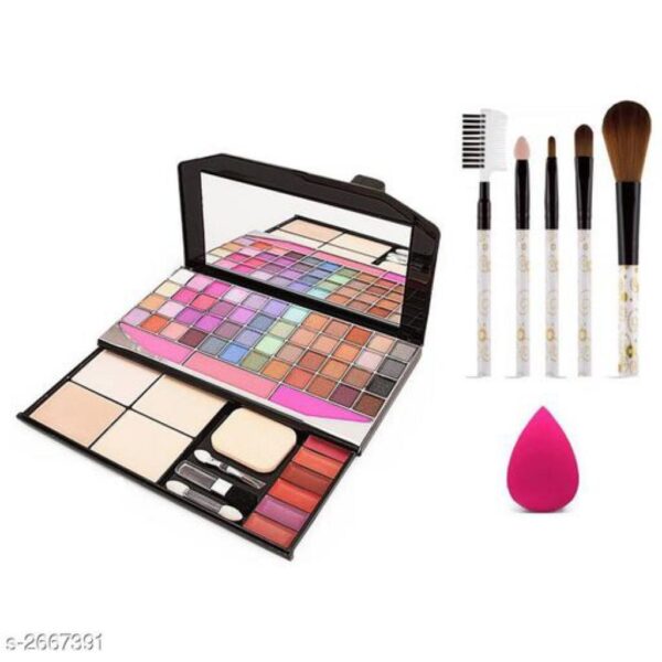 Makeup Kit, Puff & Brushes