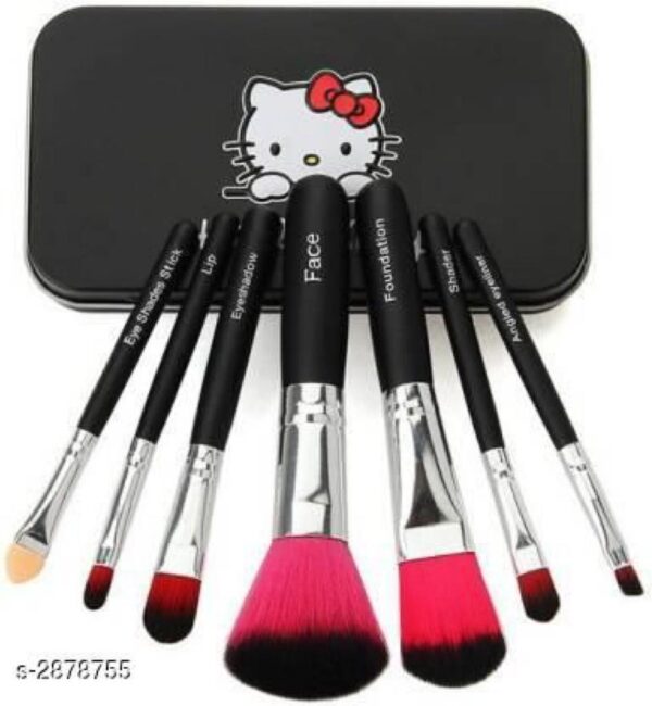Black Hello Kitty Makeup Brush| Set Of 7 Pcs