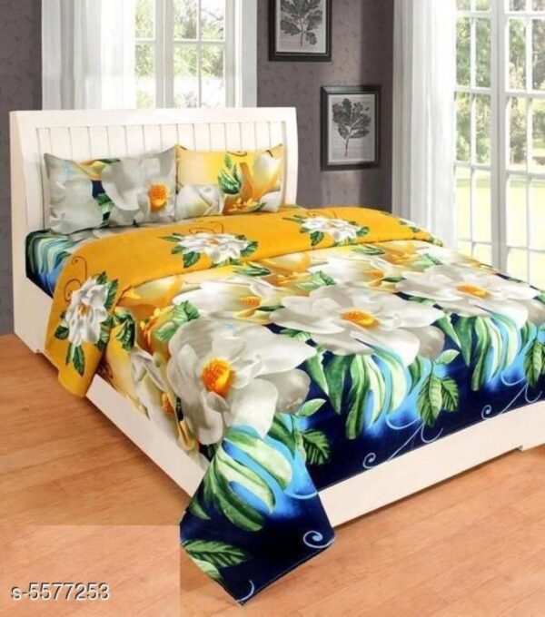 Voguish Stylish Cotton 90X 90 Double Bedsheets | Attractive