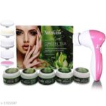 NutriGlow Ultra Rich Natural Green Tea Facial Kit | Free Face Massager