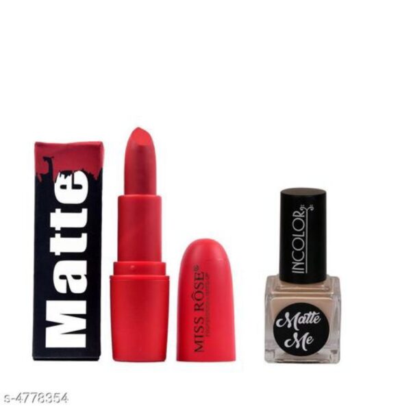 Miss Rose Lipstick & Incolor Matte Me Nailpaint | Awesome