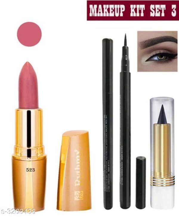 Rhythmx Cremy matte Lipstick+Hilary Rhoda Pen Eyeliner+Kajal | Awesome