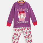 Girl's Fancy Cotton Blend Printed Night Suits | Dashing