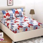 Graceful Poly Coton 90x90 Double Bedsheets | Amazing