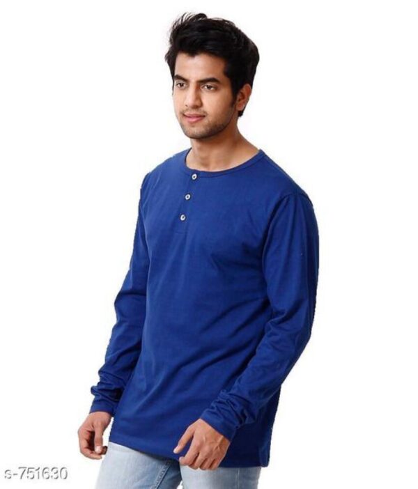 Fashionable Cotton Blend Solid T-Shirt