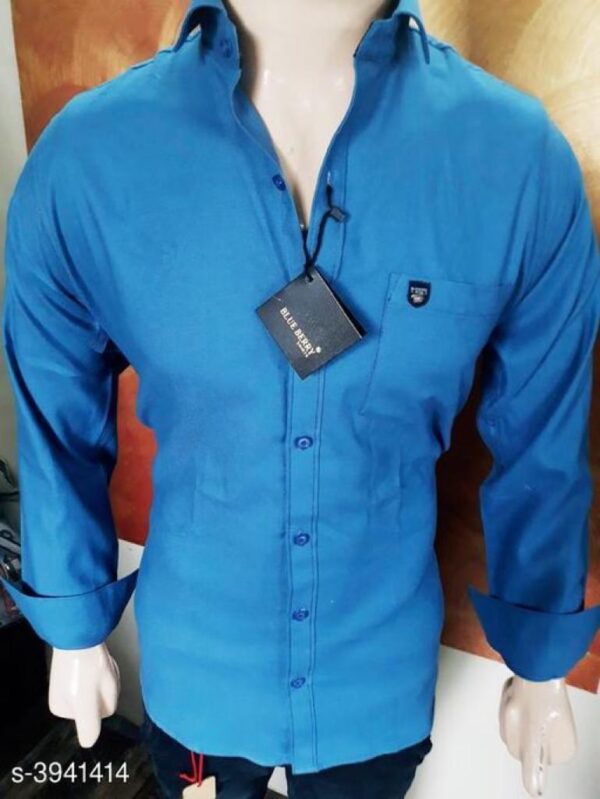 Olla Trendy Casual Cotton Solid Men's Shirts | Attractive