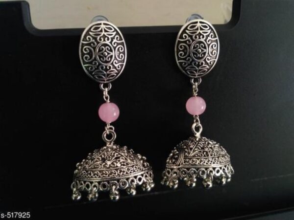 Colorful German Silver Beaded Earrings | Amazing