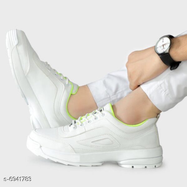 Trendy Synthetic Men's Casual Shoes | White