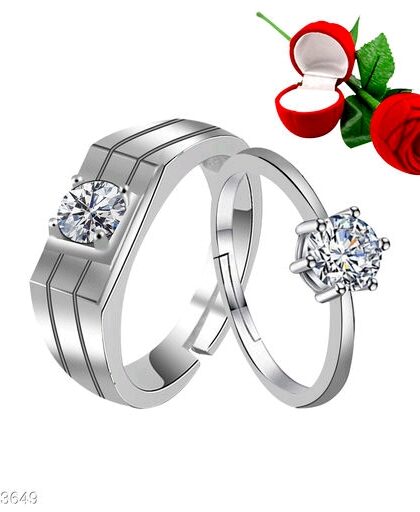 Shimmering Charming Couple Rings | Dashing
