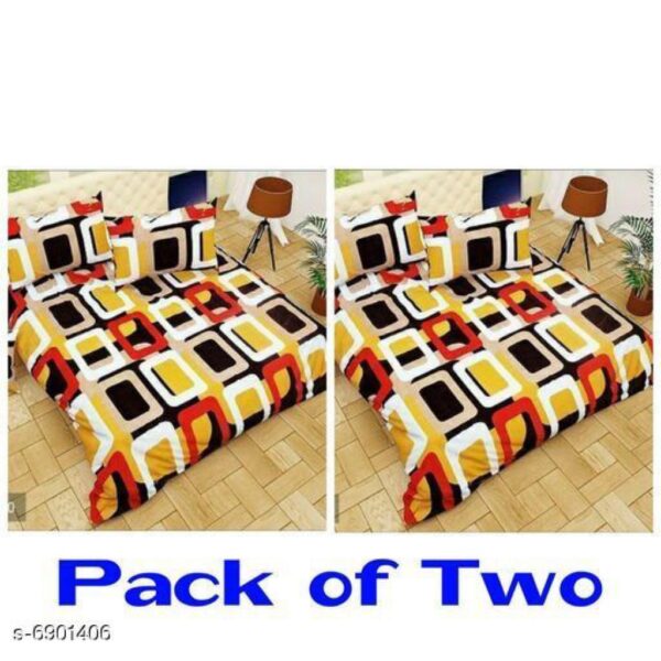 Amazing Poly Cotton 88 X 88 Double Bedsheets | Pack Of 2