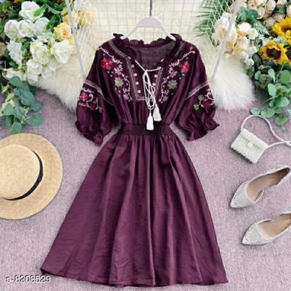 Classic Designer Women Tunic | Purple