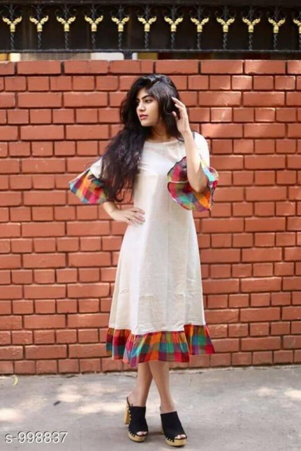 Drishya Fancy Khadi Cotton Dress | Alluring
