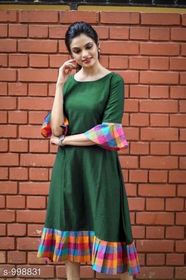 Drishya Fancy Khadi Cotton Dress | Stylish