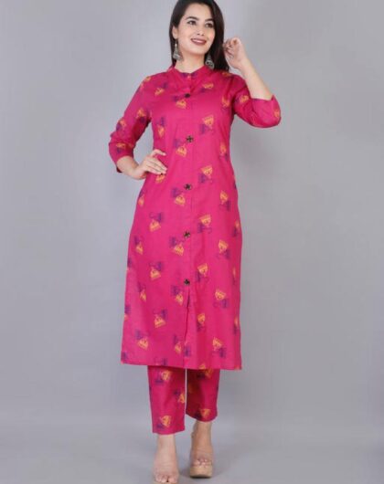 Swagg's Cotton Printed Women's Kurta & Pant Set | Attractive