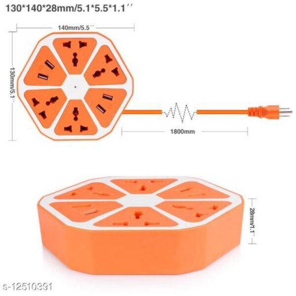 Extension Board Surge Protector with 4 USB 2.0 Amp Charging Points