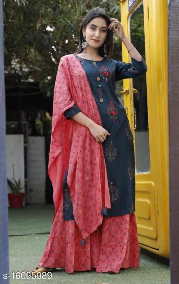 Kurti With Sharara And Dupatta | Charming