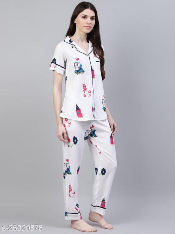 Beautiful Floral Print Cotton Night Suit | Charming