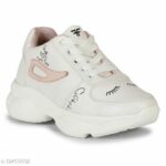 Attractive Women's PU Pink Sports Shoes