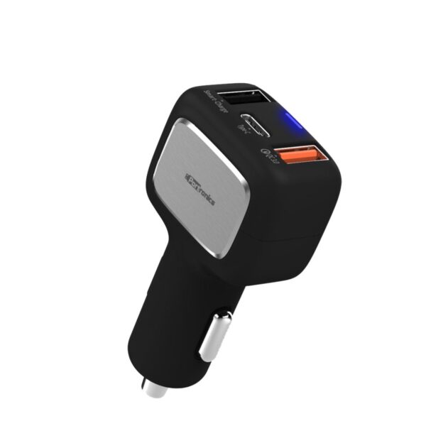 Portronics Car Power X POR-854 3-in-1 Car Charger with Type-C USB Port