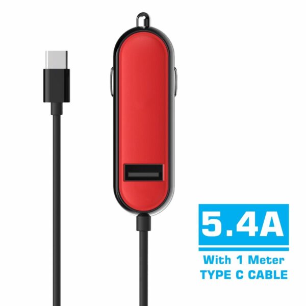 Portronics CarPower 2C POR-856 Car Charger with Type C Cable